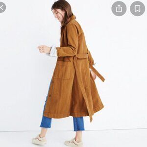Madewell garment dyed denim duster S